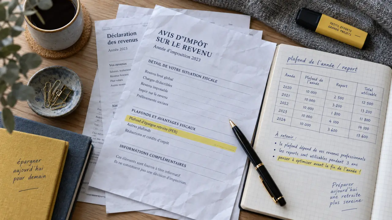 Comment utiliser le plafond épargne retraite sur avis imposition