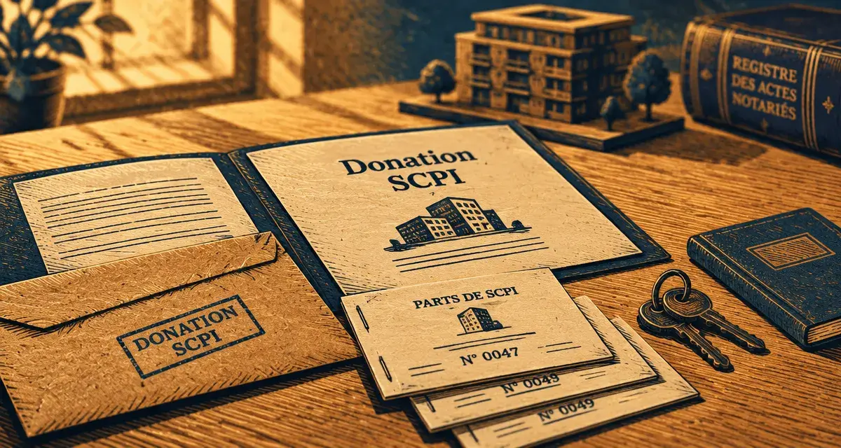 Donation SCPI en nue-propriété : transmission et revenus conservés